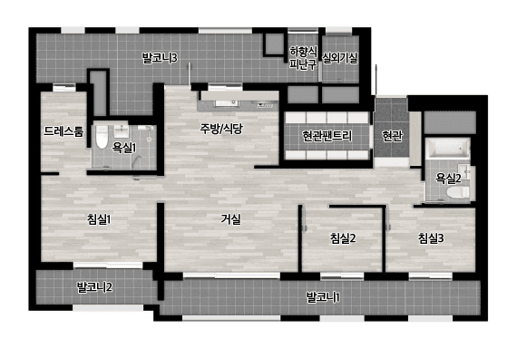e편한세상 신정 스카이하임 84A 평면도