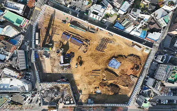 번영로 롯데캐슬 센트럴스카이 2024년 11월 공사 현장